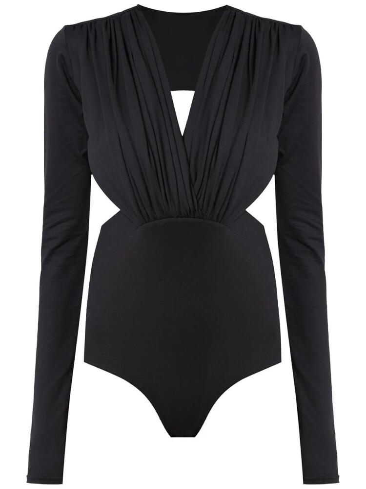 Amir Slama long sleeved bodysuit with cut details - Black Cover