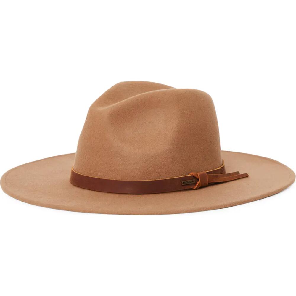 Brixton Field Proper Wool Felt Fedora in Tan Cover