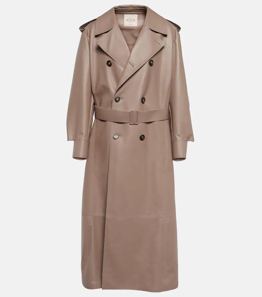 Tod's Leather trench coat Cover