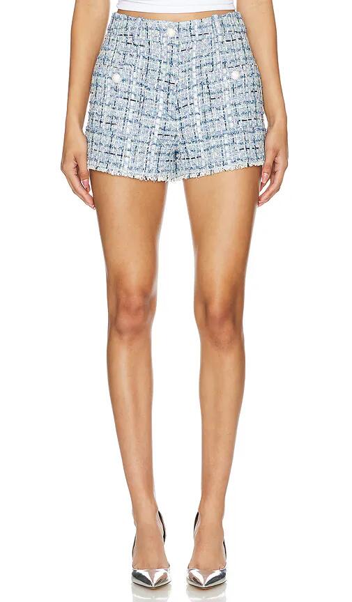 Generation Love Diaz Tweed Short in Blue Cover