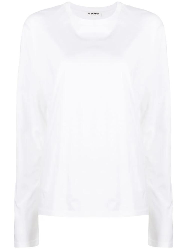 Jil Sander crew neck long-sleeved T-shirt - White Cover