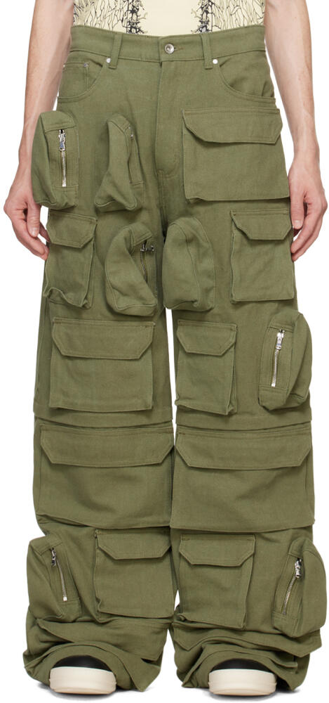 Who Decides War Green Rave Cargo Pants Cover