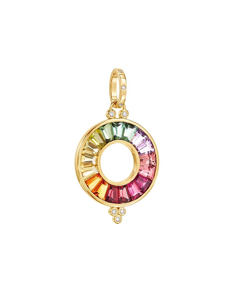 Temple St. Clair 18K Yellow Gold Celestial Color Wheel Pendant with Diamonds & Rainbow Gemstones Cover