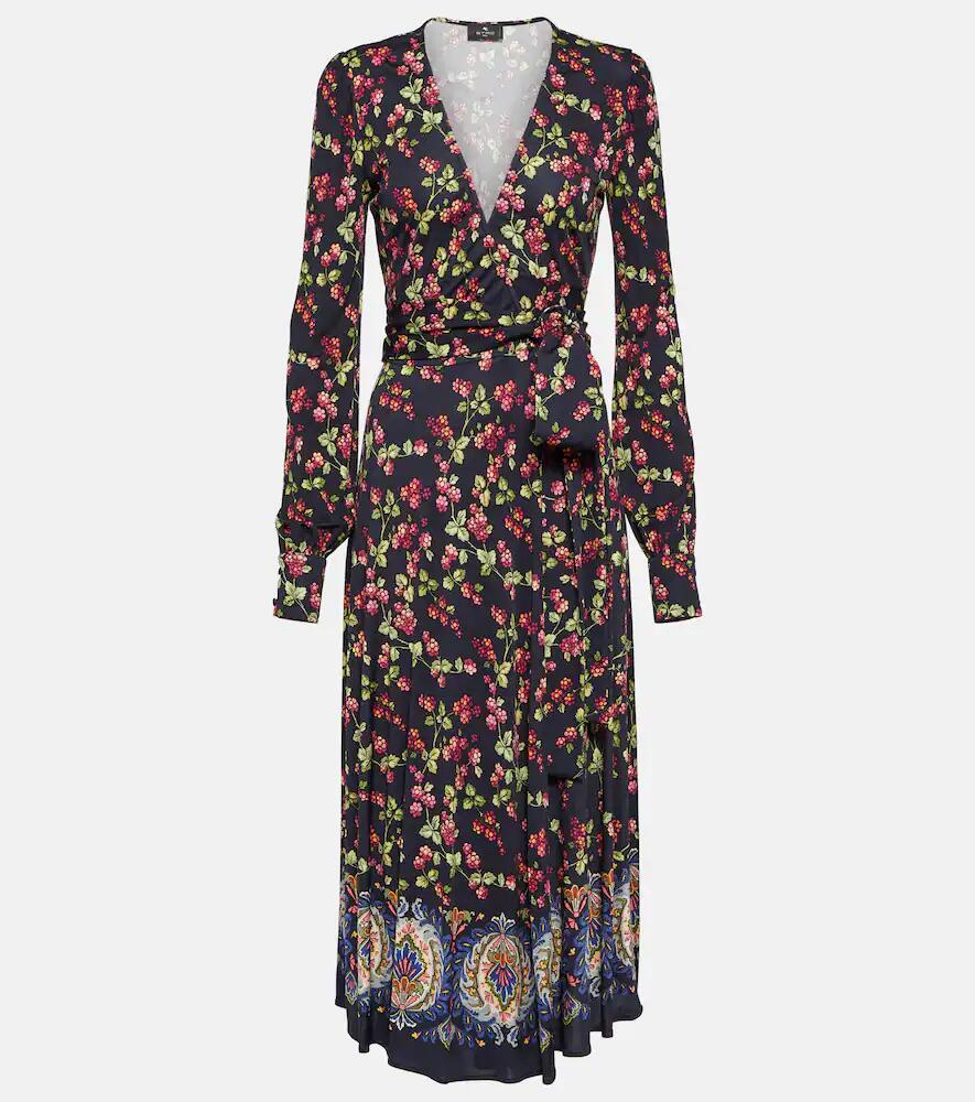 Etro Printed jersey wrap dress Cover