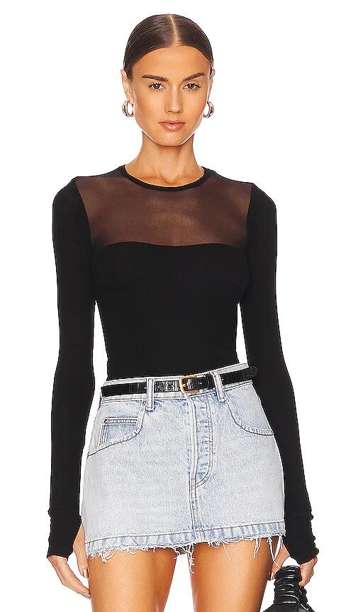 Michael Lauren Oslo Mesh Top in Black Cover