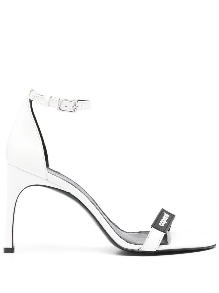 Coperni 100mm patent-leather sandals - White Cover