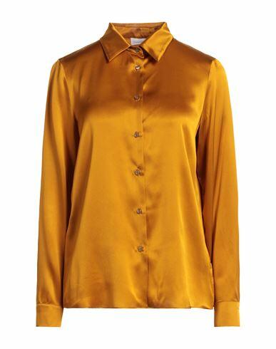 Diana Gallesi Woman Shirt Ocher Silk Cover