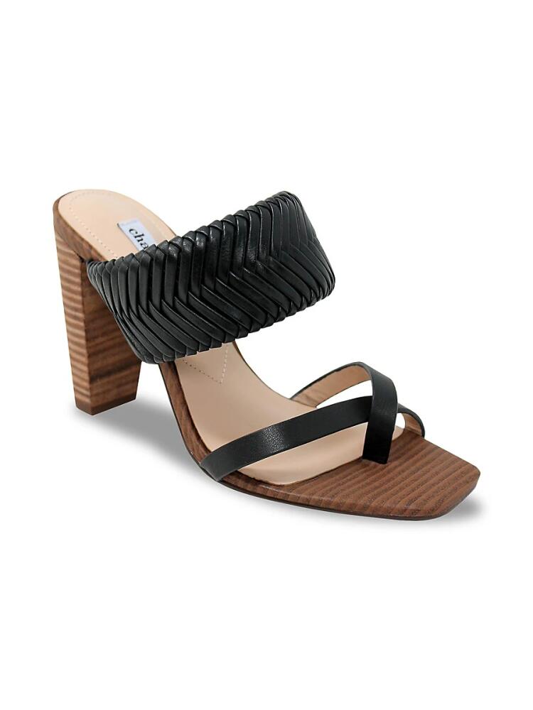 Charles David Women's Horatio Woven Leather Sandals - Black Cover