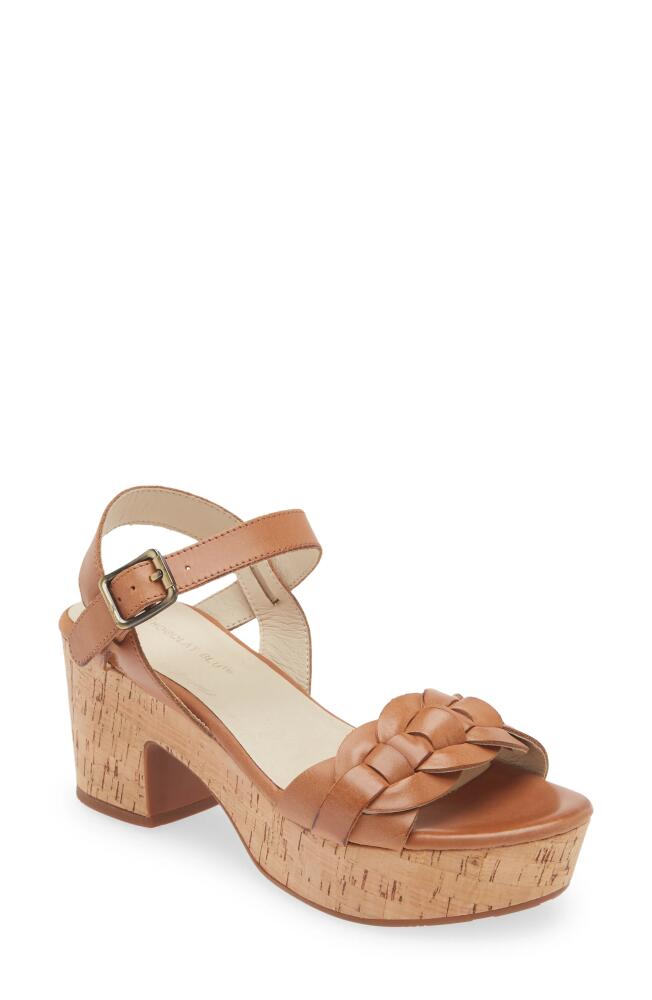 Chocolat Blu Glenda Platform Sandal in Whiskey Leather Cover