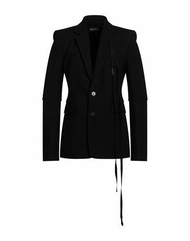 Ann Demeulemeester Man Blazer Black Virgin Wool Cover