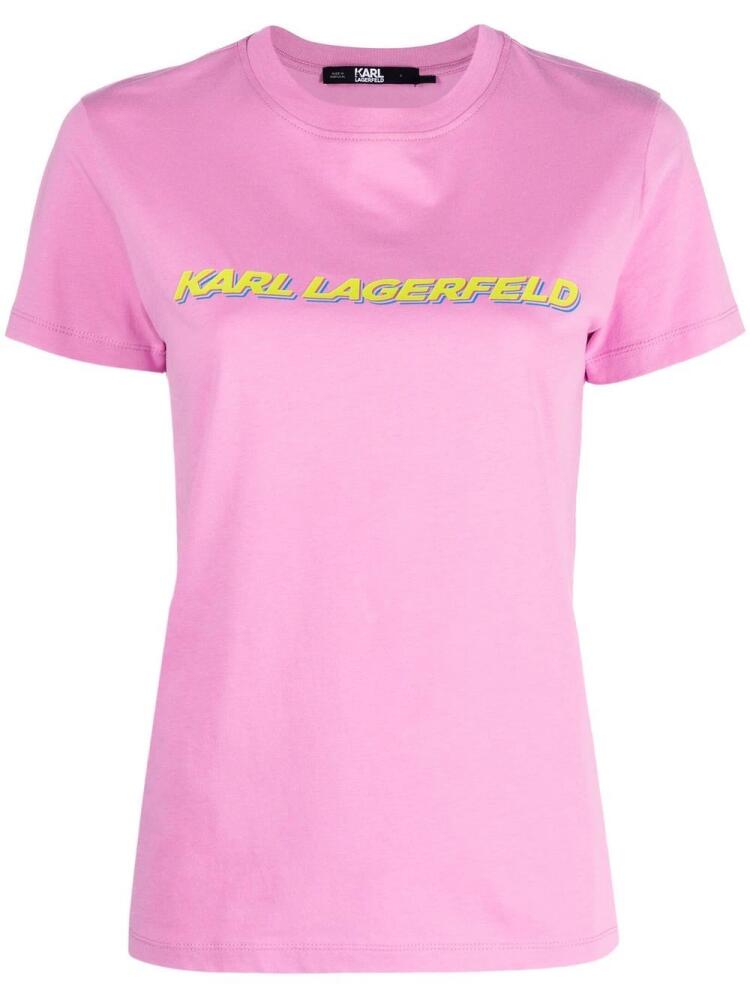 Karl Lagerfeld Future Logo-print T-shirt - Pink Cover