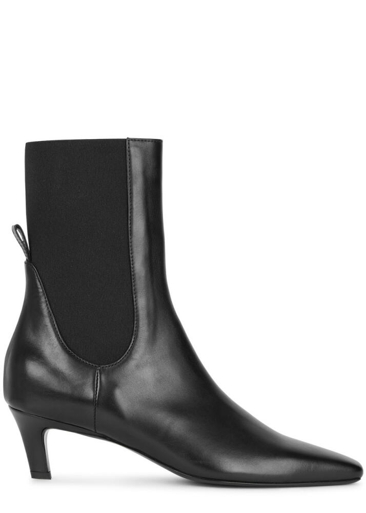 Toteme 50 Leather Ankle Boots - Black Cover