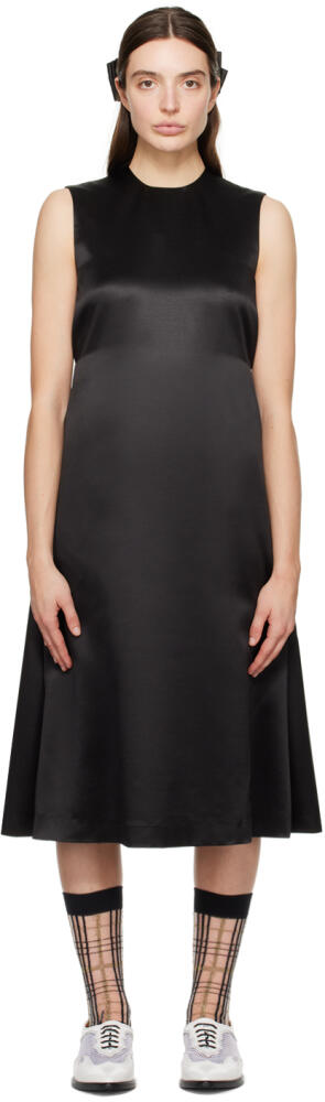 Noir Kei Ninomiya Black Crewneck Midi Dress Cover