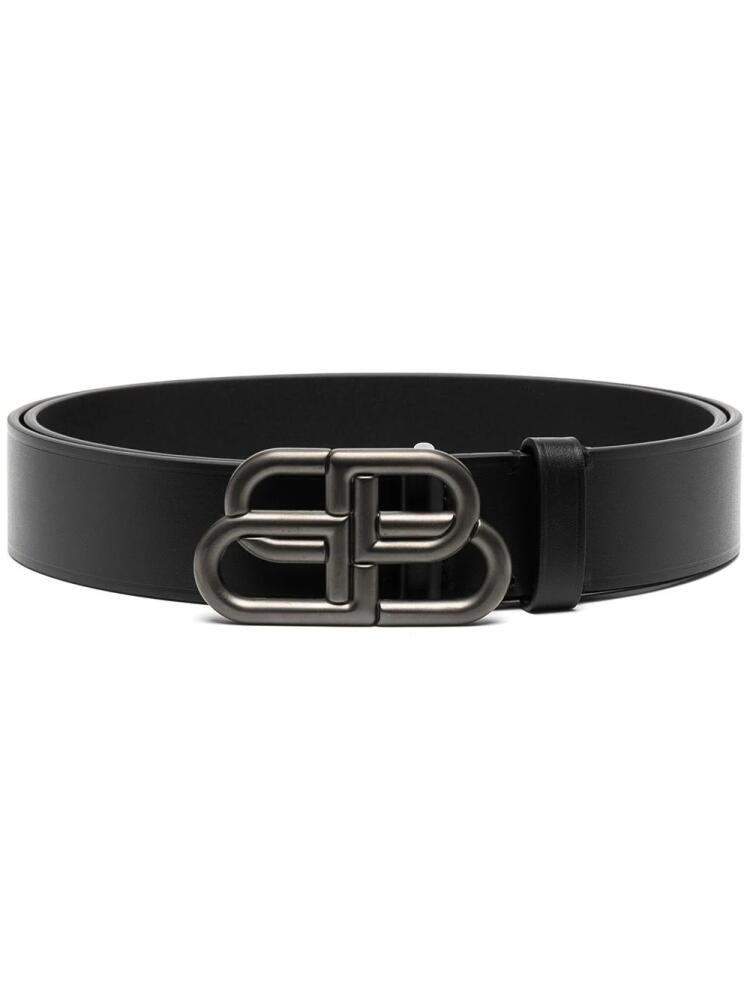 Balenciaga BB logo-buckle belt - Black Cover