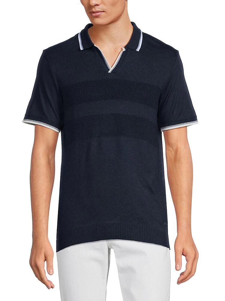 BUFFALO David Bitton Men's Woods Textured Polo - Midnight Cover