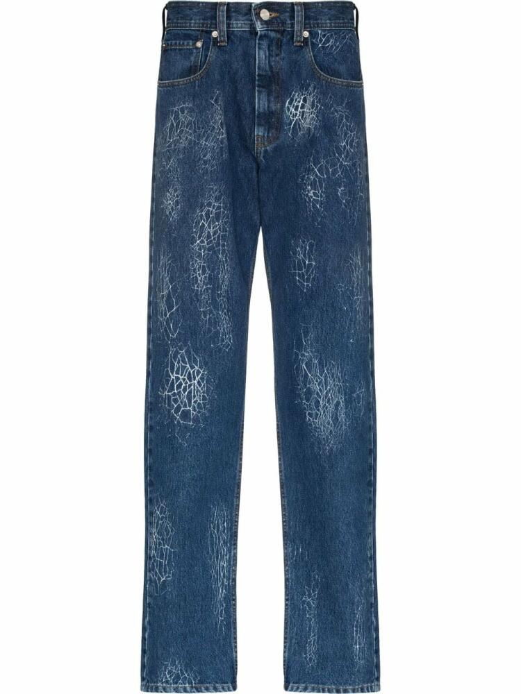 Namacheko Ushi printed straight-leg jeans - Blue Cover