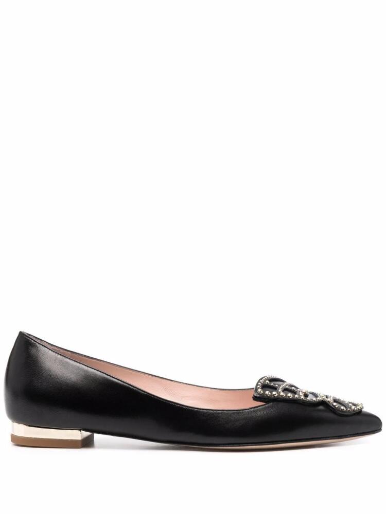 Sophia Webster Butterfly-studded-flat pumps - Black Cover