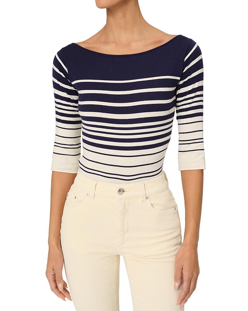 DL1961 Striped Boatneck Top Cover