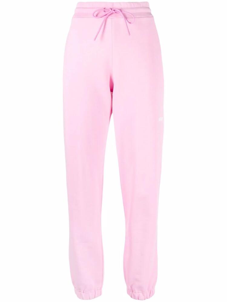 MSGM logo-print track pants - Pink Cover