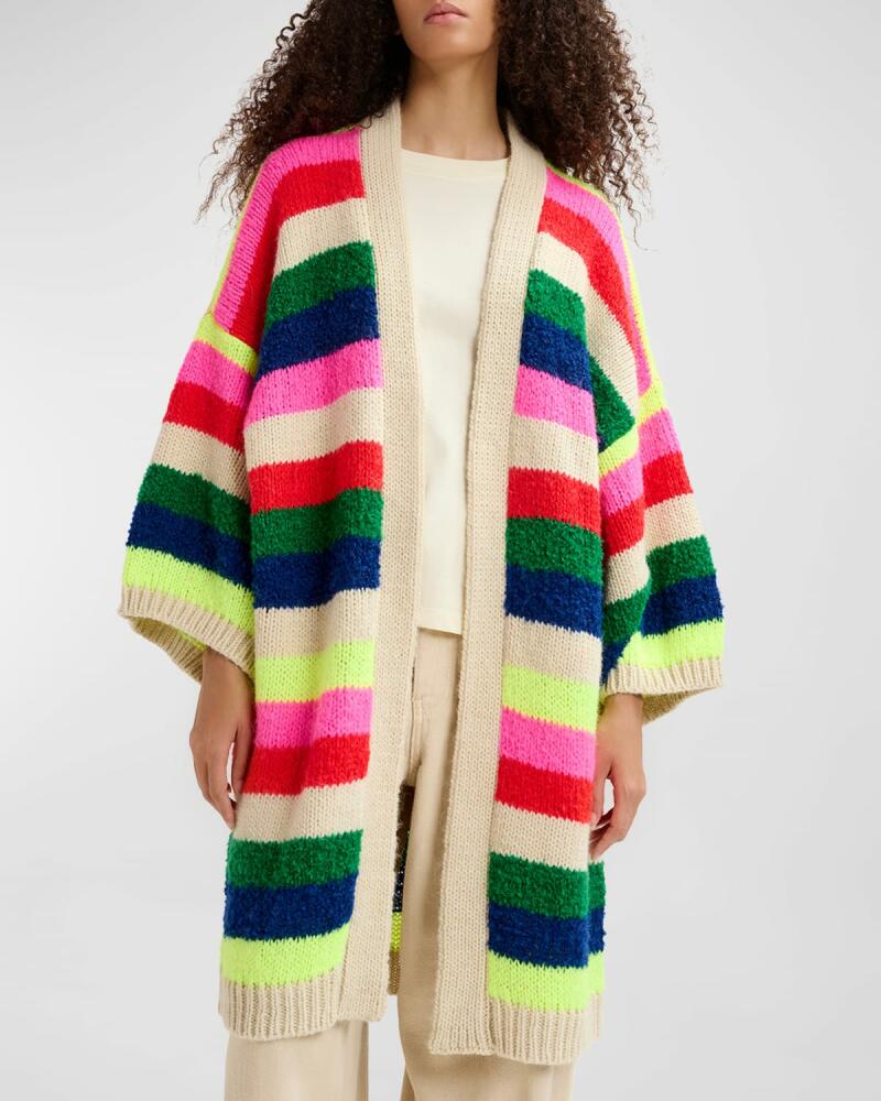 Essentiel Antwerp Gabilo Striped Alpaca-Blend Longline Cardigan Cover