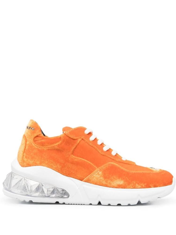 Philipp Plein velvet low-top sneakers - Orange Cover