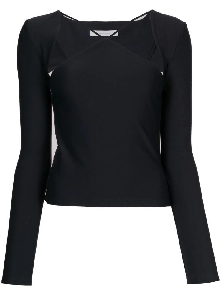 Rokh cut-out detail long-sleeve T-shirt - Black Cover