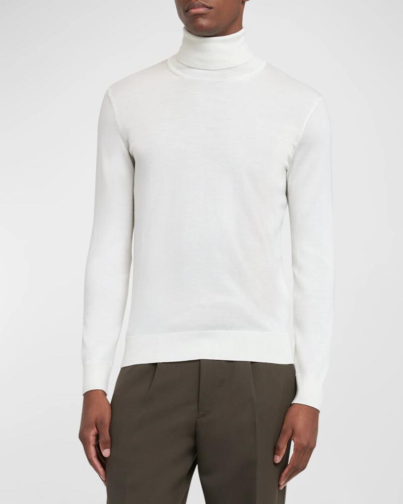 ZEGNA Men's Cashseta Turtleneck Sweater Cover