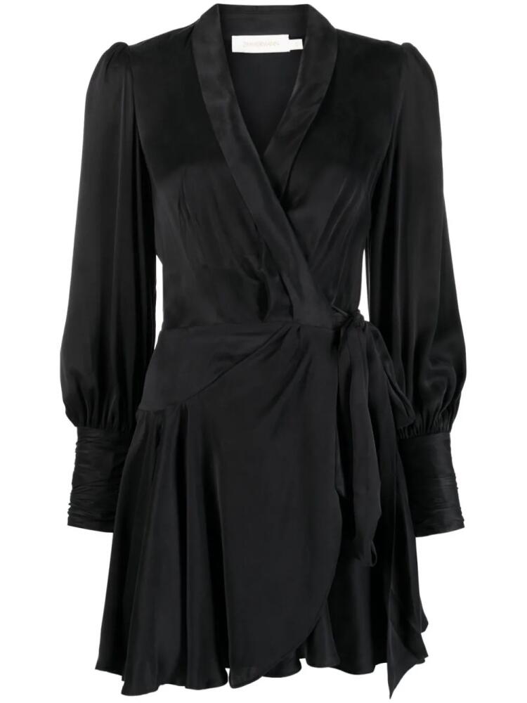 ZIMMERMANN silk wrap minidress - Black Cover