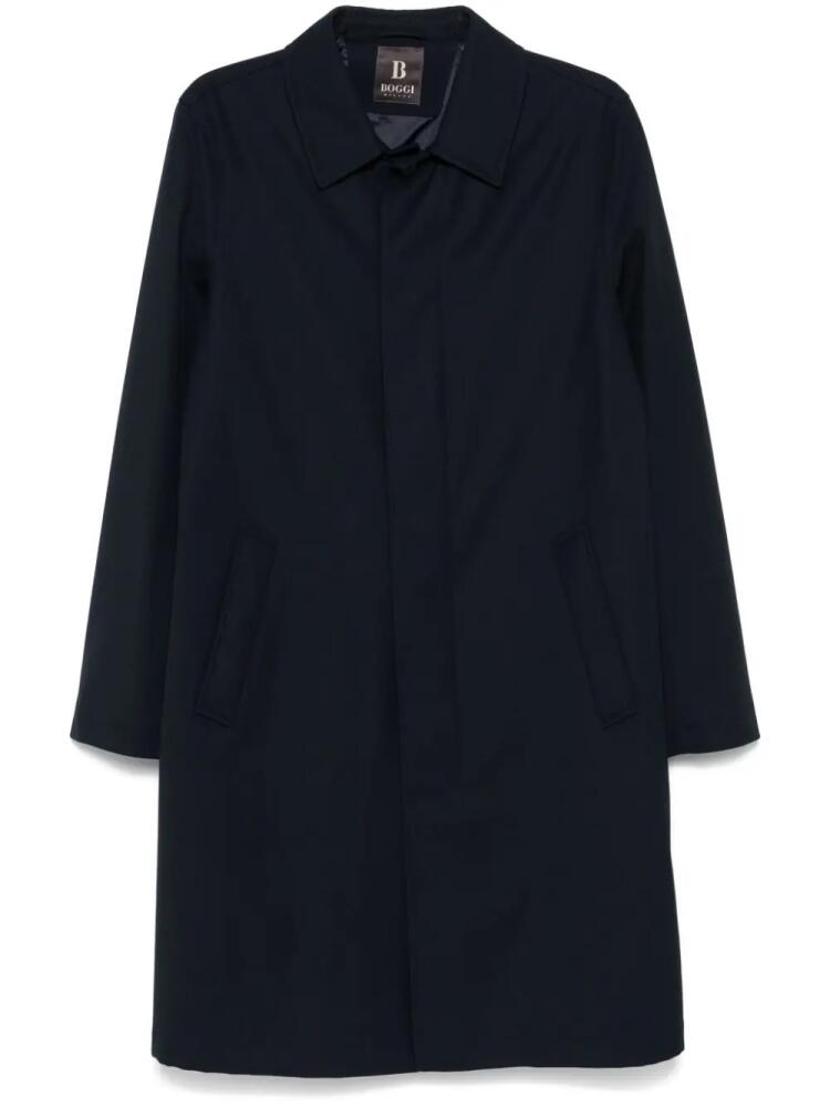 Boggi Milano single-breasted trench coat - Blue Cover