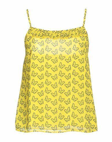 Blugirl Blumarine Woman Top Yellow Polyester Cover