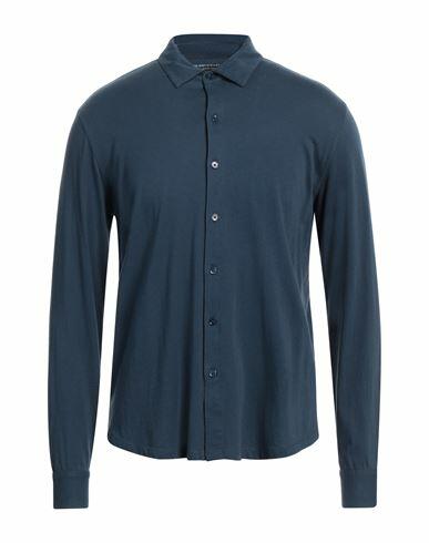 Majestic Filatures Man Shirt Midnight blue Cotton Cover