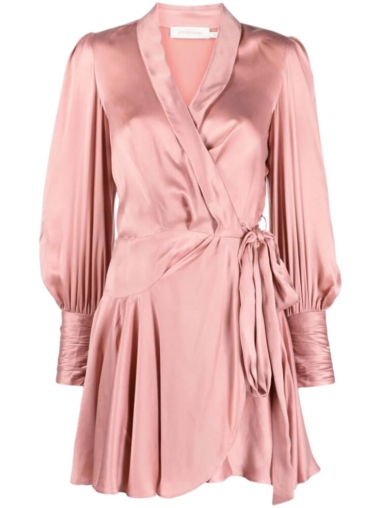 ZIMMERMANN wrap silk dress - Pink Cover