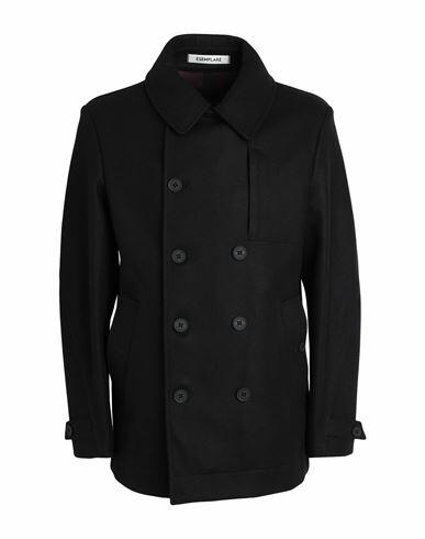 Esemplare Man Coat Black Virgin Wool, Polyester, Polyamide, Cashmere Cover