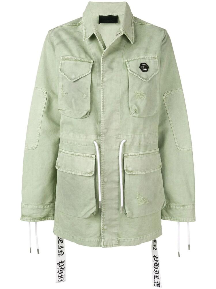 Philipp Plein multi-patch pocket jacket - Green Cover