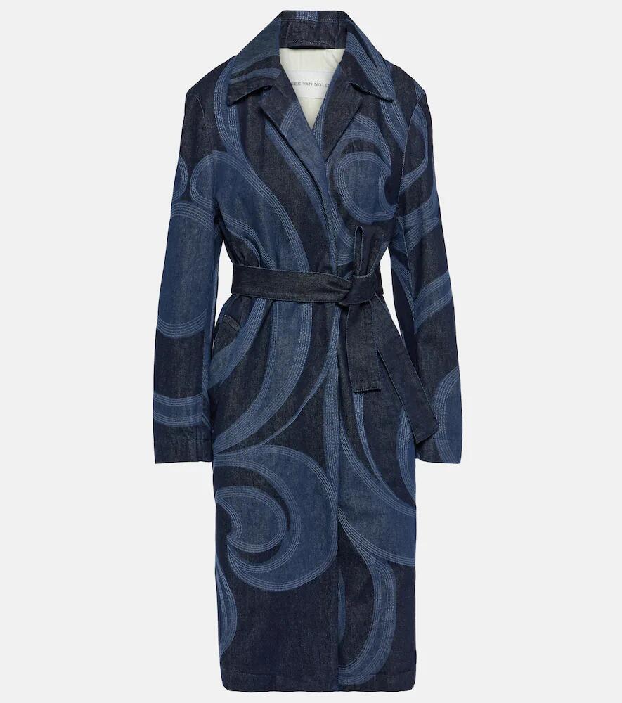 Dries Van Noten Embroidered denim coat Cover