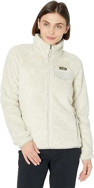 L.L.Bean Petite Hi-Pile Fleece Full Zip Jacket (Sailcloth Heather/Oyster) Women's Clothing Cover