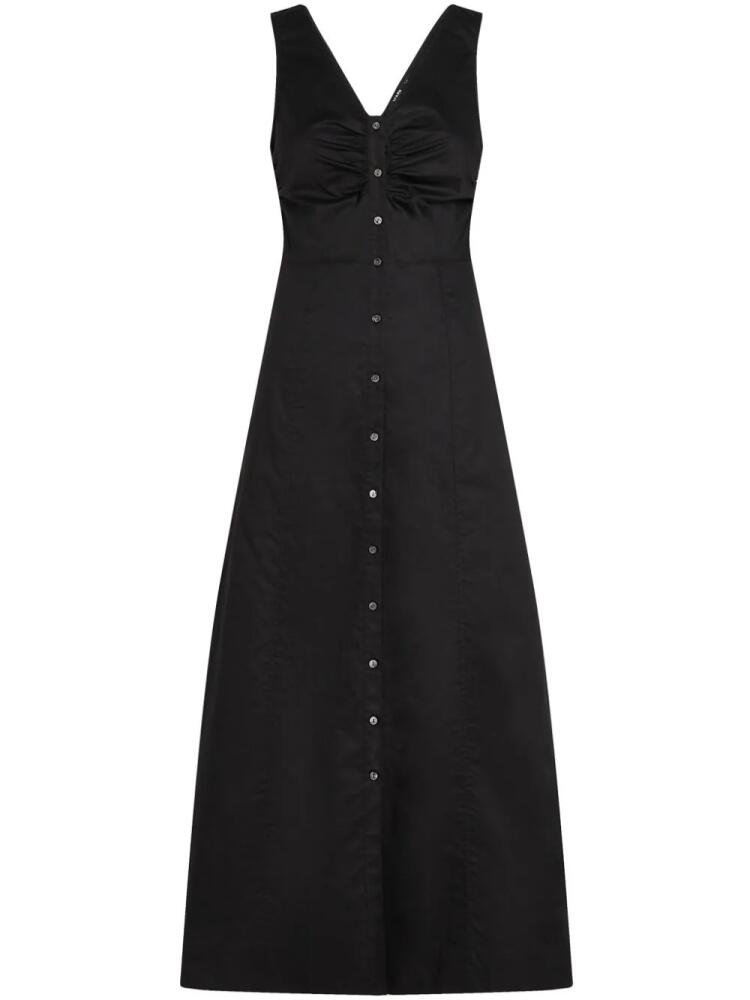 Karl Lagerfeld button-down cotton maxi dress - Black Cover