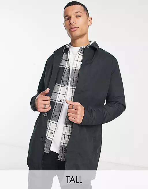 French Connection Tall lined classic trench jacket in black Cover