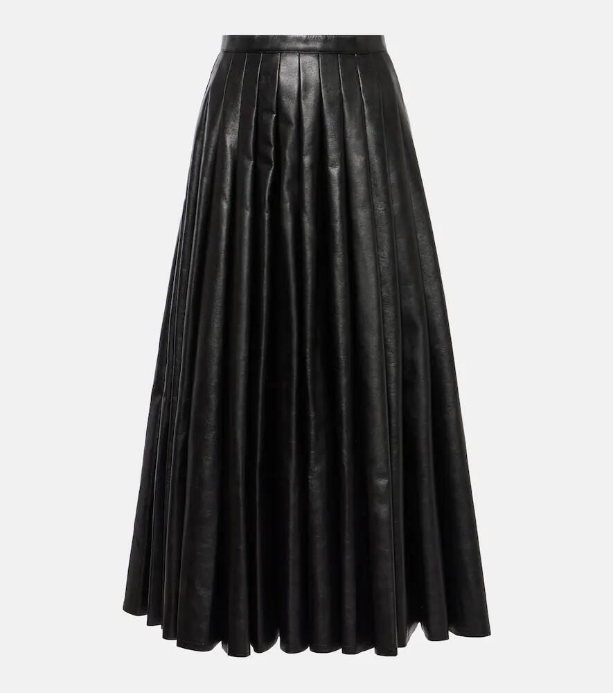 Junya Watanabe Pleated faux leather midi skirt Cover