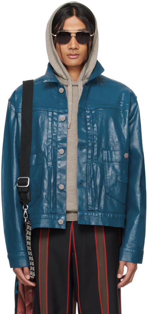 Vivienne Westwood Blue Marlene Denim Jacket Cover