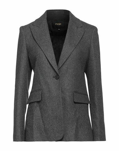 Maje Woman Blazer Lead Wool, Polyamide, Polyester, Elastane, Viscose Cover