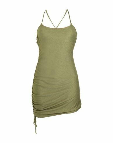 Miss Bikini Luxe Woman Cover-up Green Polyamide, Elastane, Metallic fiber Cover