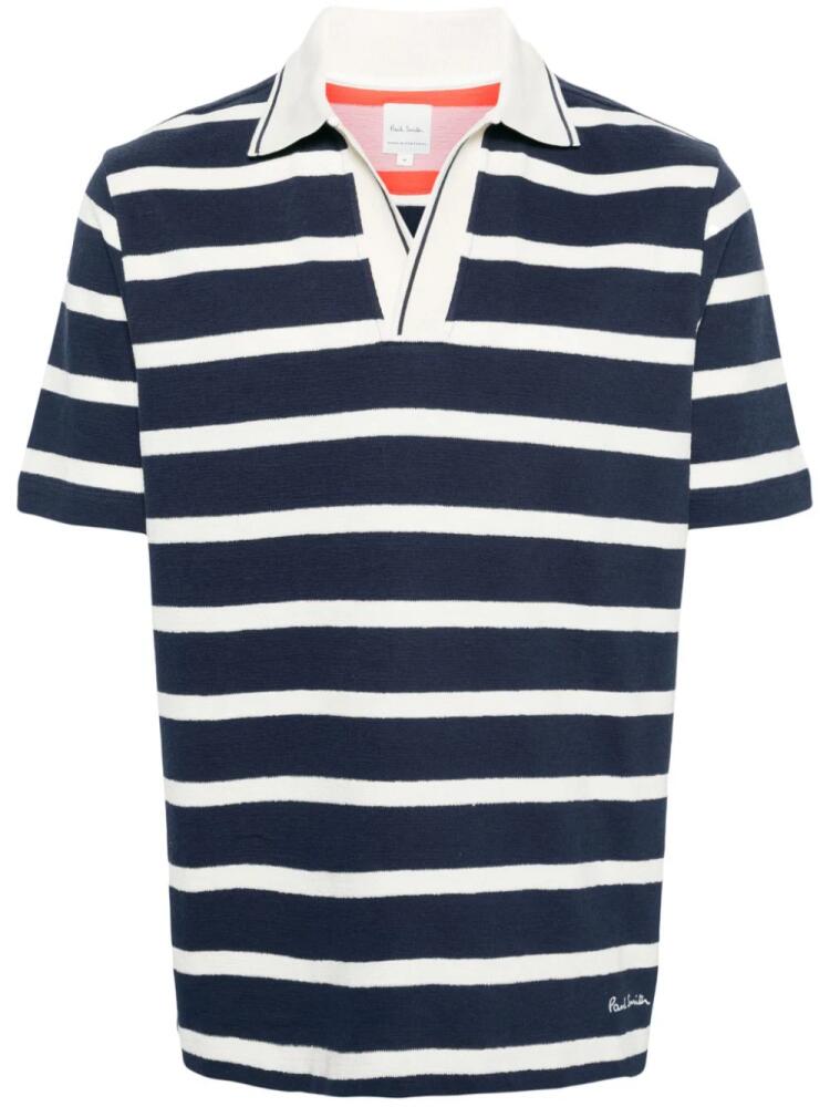 Paul Smith striped cotton polo shirt - Blue Cover