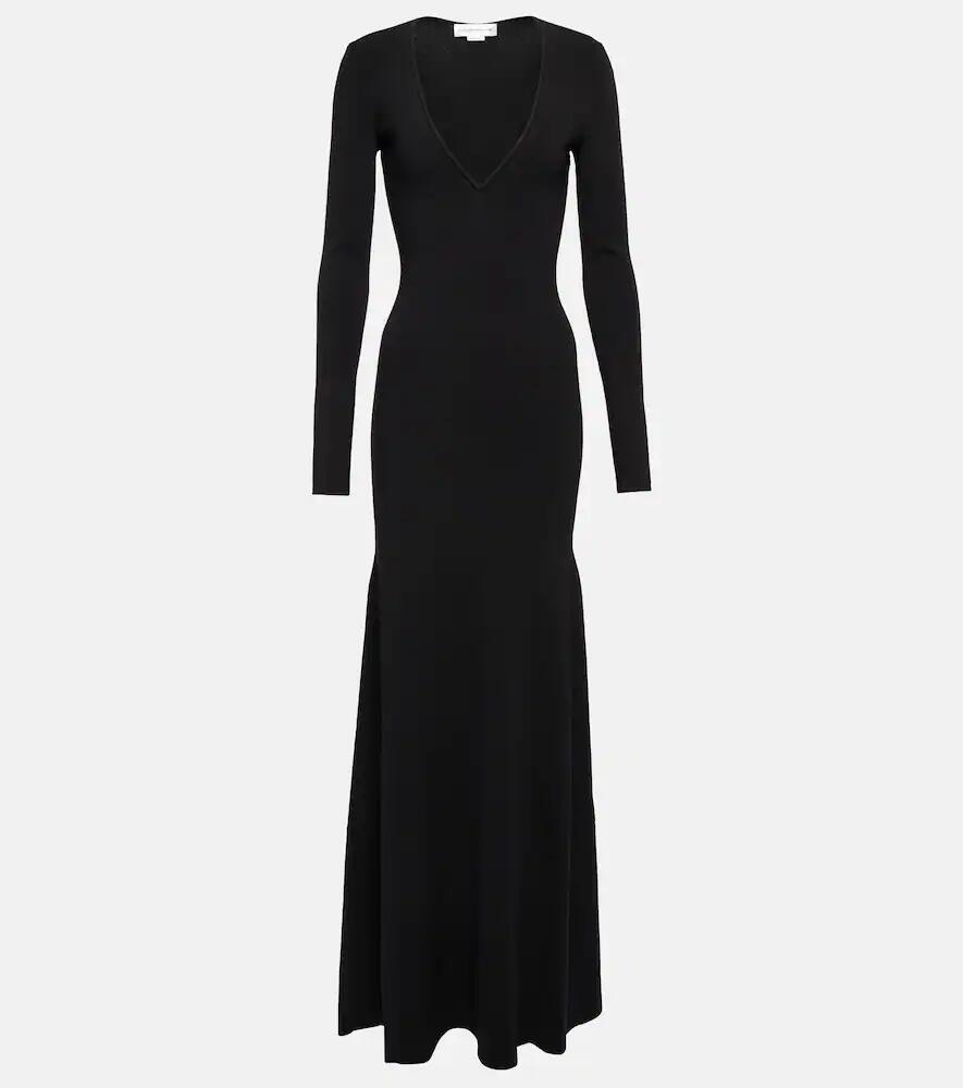 Victoria Beckham Knitted V-neck maxi dress Cover