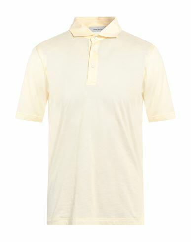 Gran Sasso Man Polo shirt Light yellow Cotton Cover