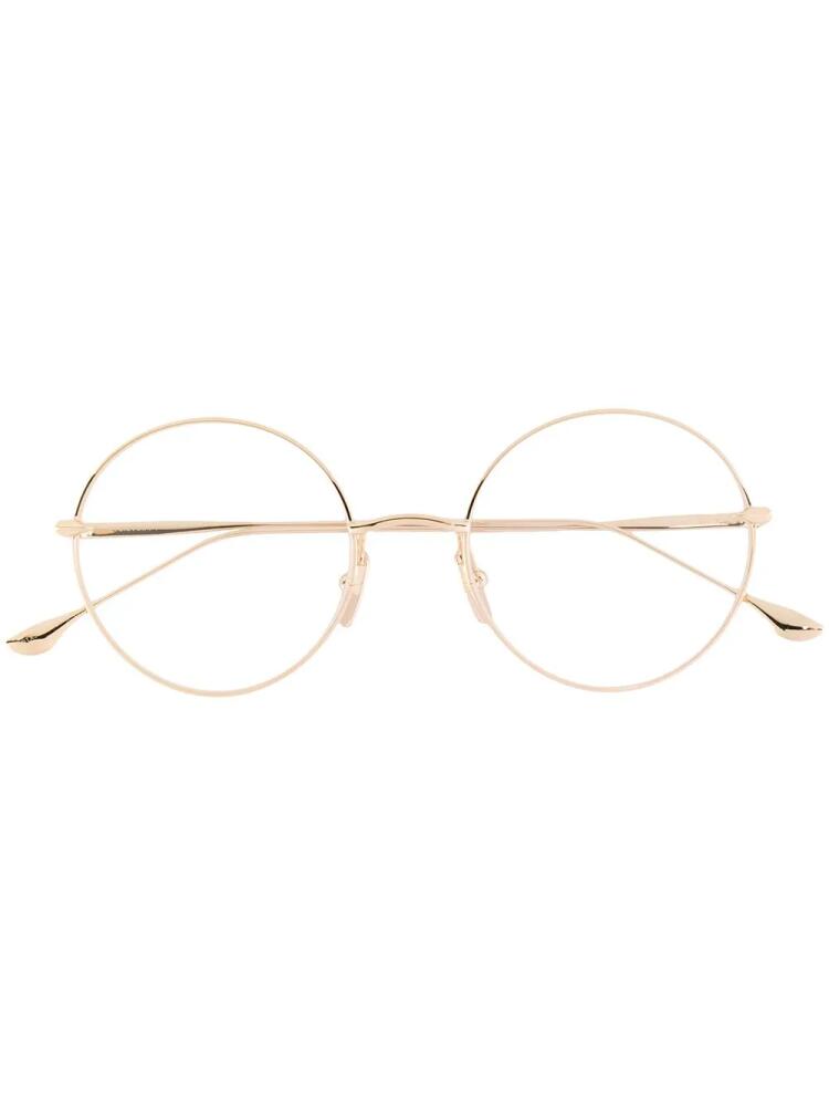 Dita Eyewear Beleiver round glasses - Metallic Cover