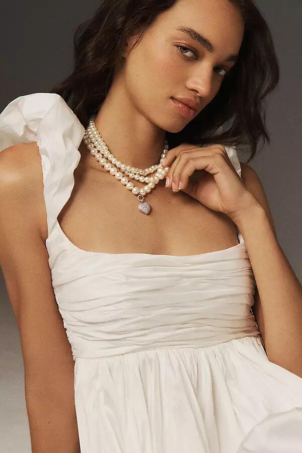 By Anthropologie Heart Pearl Layered Necklace Cover