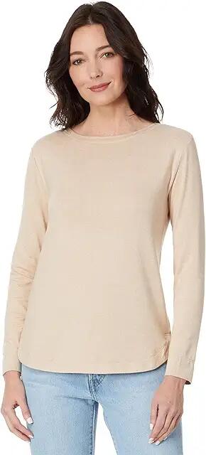 Tommy Bahama Sea Sands Long Sleeve Top (Light Taupe) Women's Blouse Cover