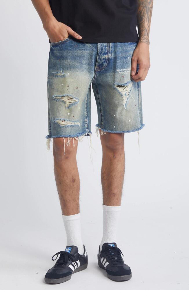 Billionaire Boys Club Cadet Ripped Denim Shorts in Evo Cover