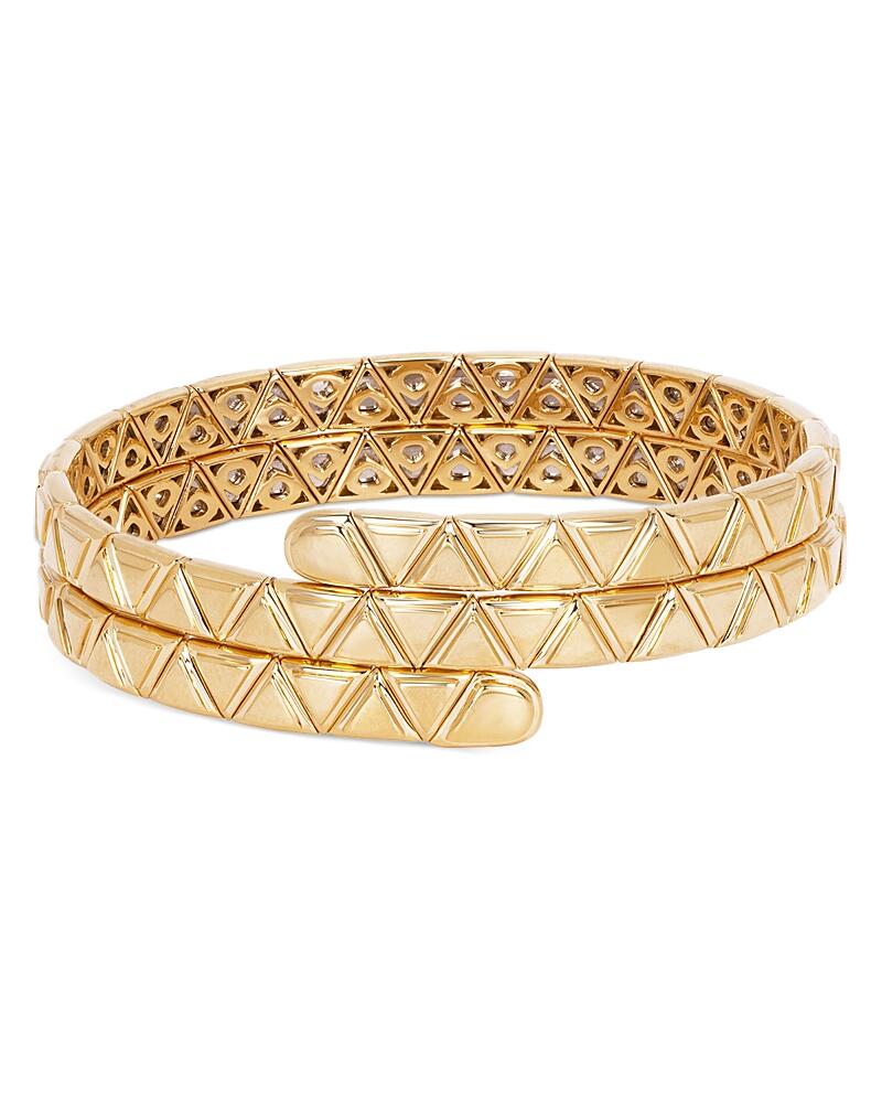 Marina B 18K Yellow Gold Triangolini Triangle Coil Bangle Bracelet Cover